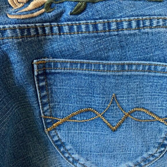 9 for $10 M&M Apollo Floral Print Jeans Embroidered Western Rodeo Denim 13/14 - Picture 13 of 15